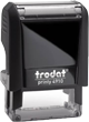 Trodat 4910 Self-Inking Stamp Impression Size: 3/8" X 1-1/32"<br>
One Line of Custom Text or Artwork.