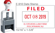 E-910 Date Stamp 15/16" X 1-5/8" Dater
One line above and two lines below the date.