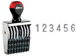 NO.1-6 - No. 1 - 6 Manual Number Stamp - 6 Bands