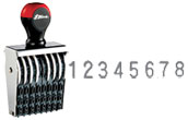 NO.1-8 - No. 1 - 8 Manual Number Stamp - 8 Bands