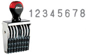 NO.2-8 - No. 2 - 8 Manual Number Stamp - 8 Bands