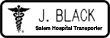 NB-64360 - Framed Engraved Name Badge with Logo 1" x 3"